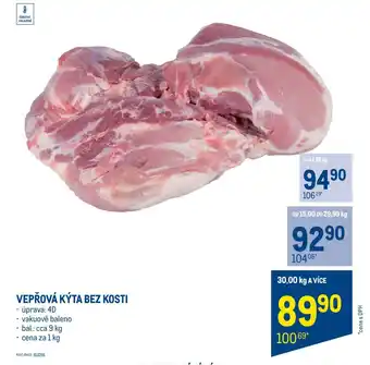 Makro VEPŘOVÁ KÝTA BEZ KOSTI nabídka