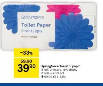 Tesco Springforce Toaletní papír nabídka