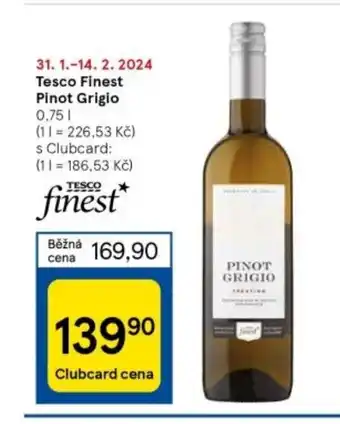 Tesco Tesco Finest Pinot Grigio 0,75 l. nabídka
