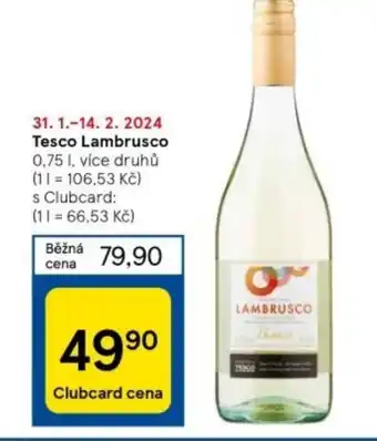 Tesco Tesco Lambrusco 0.75 l. nabídka