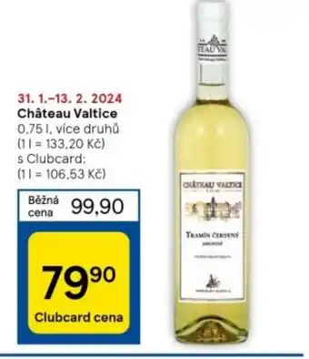 Tesco Château Valtice 0,75 l. nabídka