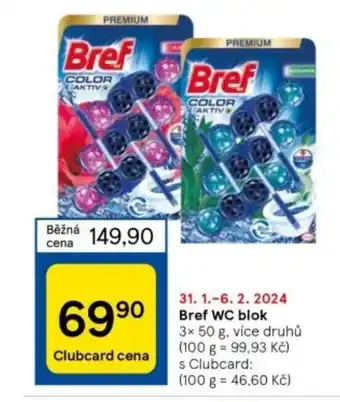 Tesco Bref WC blok nabídka