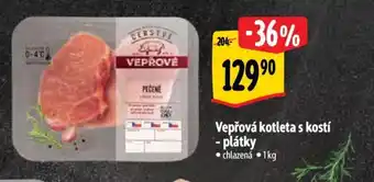 Albert Vepřová kotleta s kostí - plátky nabídka