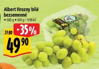 Albert Albert Hrozny bílé bezsemenné 500 g nabídka