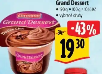 Albert Grand Dessert nabídka