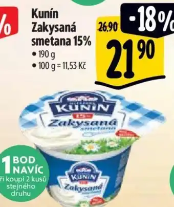 Albert Kunín Zakysaná smetana 15% nabídka