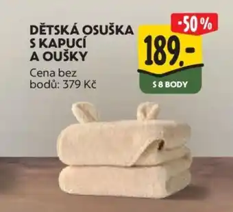 Albert DĚTSKÁ OSUŠKA S KAPUCÍ A OUŠKY nabídka