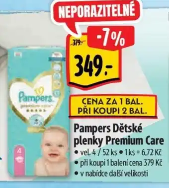 Albert Pampers Dětské plenky Premium Care nabídka