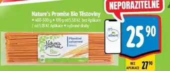 Albert Nature's Promise Bio Těstoviny nabídka