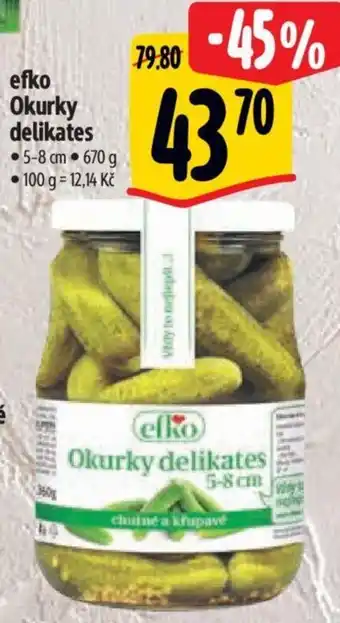 Albert Efko Okurky delikates nabídka