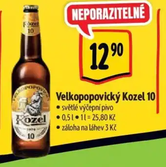 Albert Velkopopovický Kozel 10 nabídka