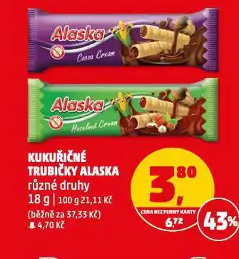 Penny Market Kukuřičné trubičky alaska nabídka