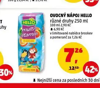 Penny Market Ovocný nápoj hello nabídka