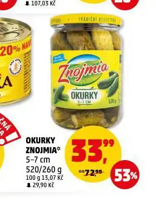 Penny Market Okurky znojmia nabídka