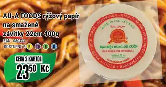 Tamda Foods AU-A FOODS rýžový papír na smažené závitky 22cm 400g nabídka