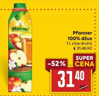Billa Pfanner 100% džus nabídka