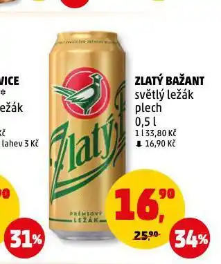 Penny Market Pivo zlatý bažant nabídka