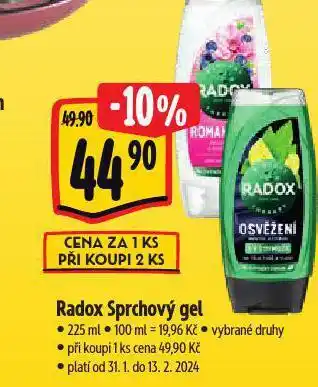 Albert Radox sprchový gel nabídka