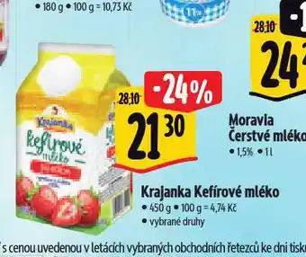 Albert Krajanka kefírové mléko nabídka