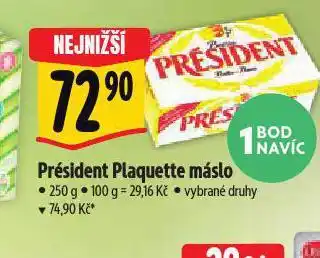 Albert Président plaquette máslo nabídka