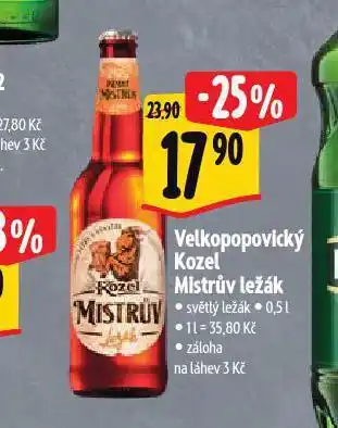 Albert Pivo velkopopovický kozel nabídka