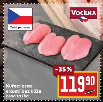 Billa Kuřecí prsa s kostí bez kůže nabídka