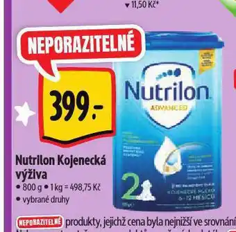 Albert Nutrilon kojenecká výživa nabídka