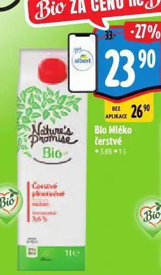 Albert Bio čerstvé mléko nabídka