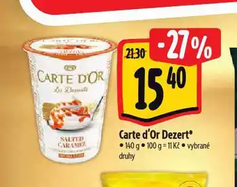 Albert Carte d'or dezert nabídka