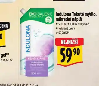 Albert Indulona tekuté mýdlo nabídka
