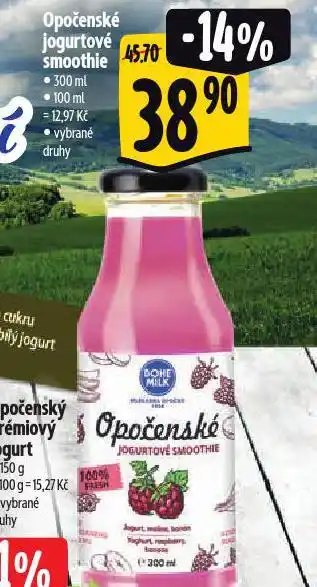 Albert Opočenské jogurtové smoothie nabídka