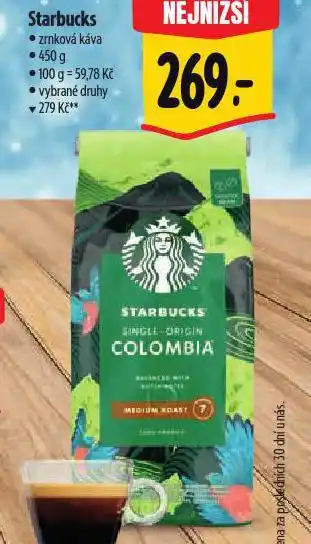 Albert Starbucks káva nabídka