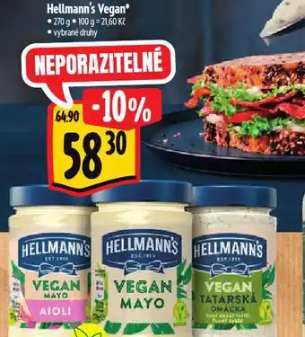 Albert Hellmann's vegan omáčka nabídka