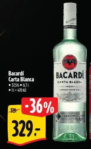 Albert Bacardí carta blanca nabídka