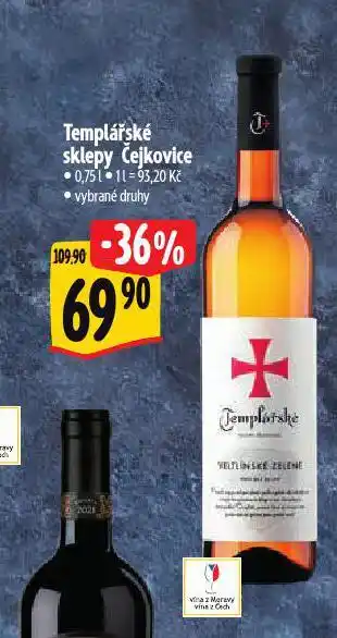 Albert Templářské sklepy čejkovice nabídka