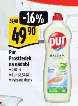 Albert Pur prostředek na nádobí nabídka