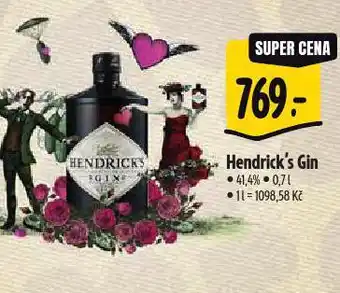 Albert Hendrick's gin nabídka