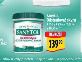 Albert Sanytol odstraňovač skvrn nabídka