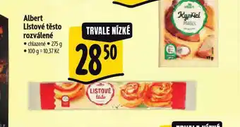 Albert Albert listové těsto rozválené nabídka