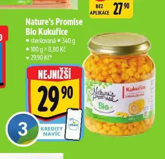 Albert Bio kukuřice nabídka
