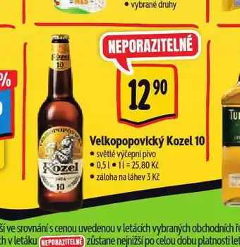 Albert Pivo velkopopovický kozel 10 nabídka
