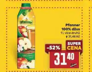 Billa Pfanner 100% džus nabídka