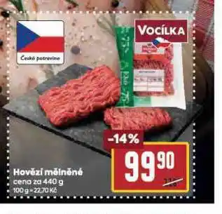 Billa Hovězí mělněné nabídka