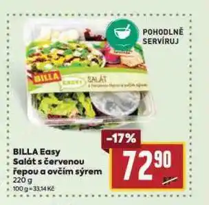 Billa Billa easy salát s červenou řepou a ovčím sýrem nabídka