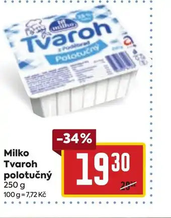 Billa Milko Tvaroh polotučný nabídka