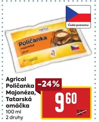 Billa Agricol Poličanka Majonéza, Tatarská omáčka nabídka