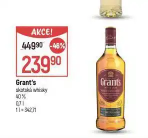 Globus Grant's triple wood whisky nabídka