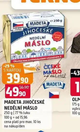 Terno Madeta jihočeské nedělní máslo nabídka