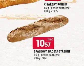 Terno Špaldová bageta střední nabídka