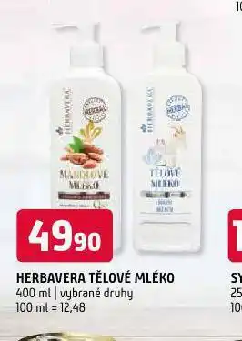 Terno Herbavera tělové mléko nabídka